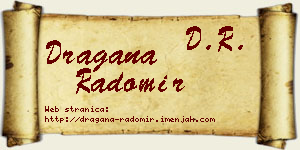 Dragana Radomir vizit kartica